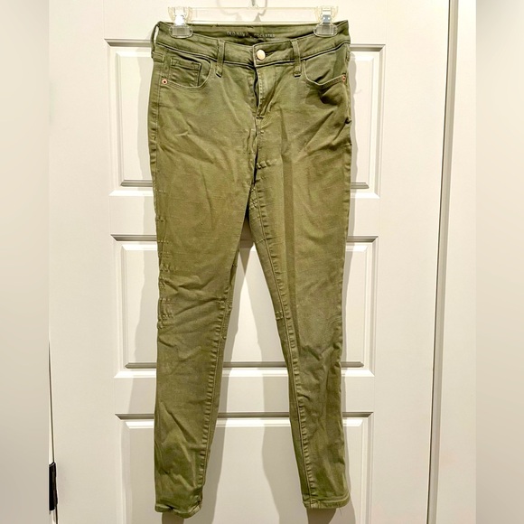 Olive stretchy skinny jeans - Picture 1 of 1